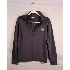 Pelotonia Men's Small Quarter Zip Long Sleeve Sweatshirt Blue Sweater Logo USA